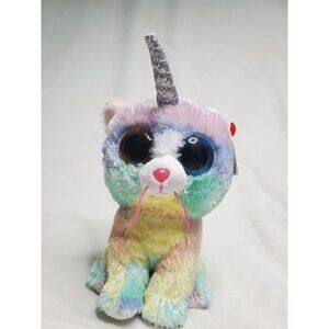 NWT Beanie Boos TY Heather Unicorn 6in Heather Uni-Kitty